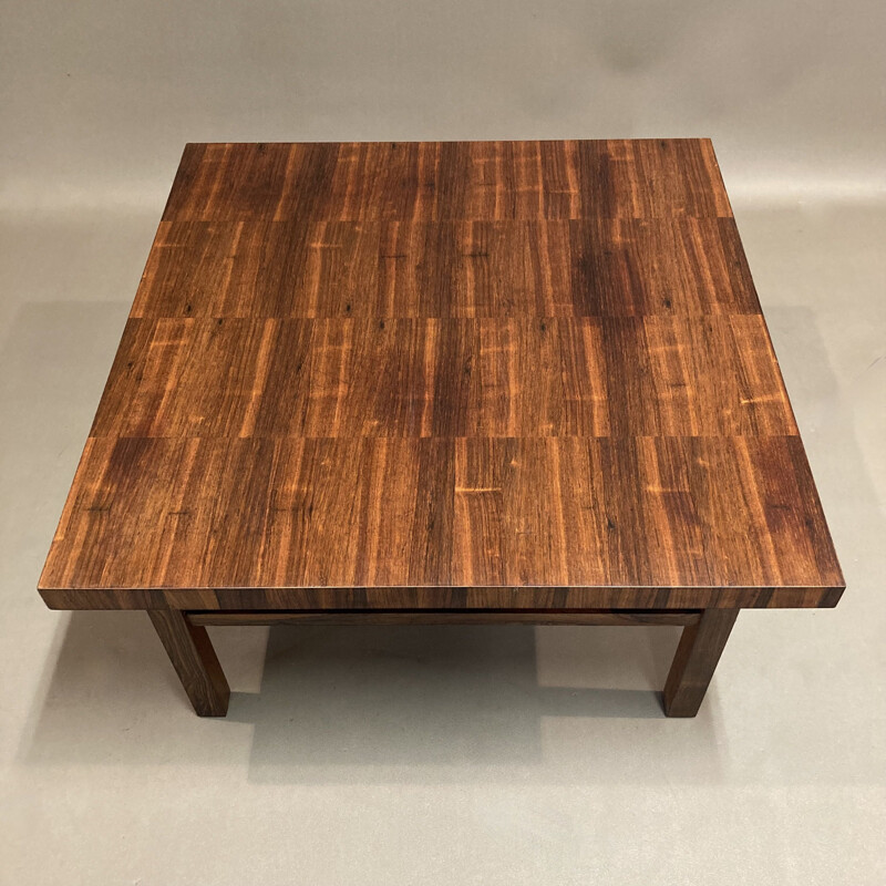 Table basse scandinave vintage en palissandre de Kai Kristiansen pour Bramin, 1950