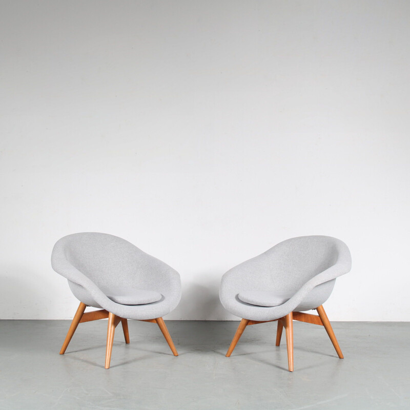 Pair of vintage armchairs by Frantisek Jirak, Czechoslovakia 1950