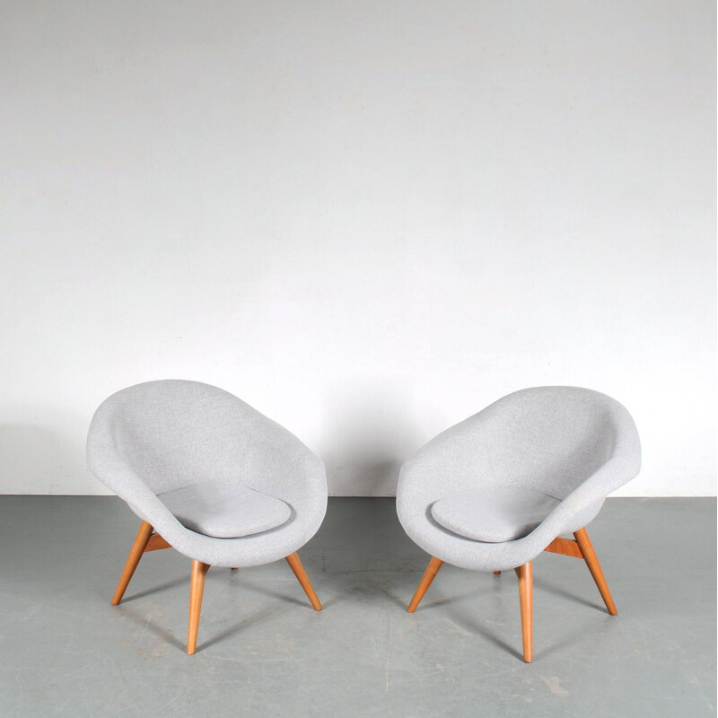 Pair of vintage armchairs by Frantisek Jirak, Czechoslovakia 1950