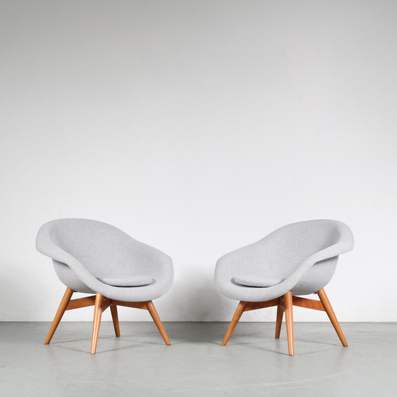 Pair of vintage armchairs by Frantisek Jirak, Czechoslovakia 1950