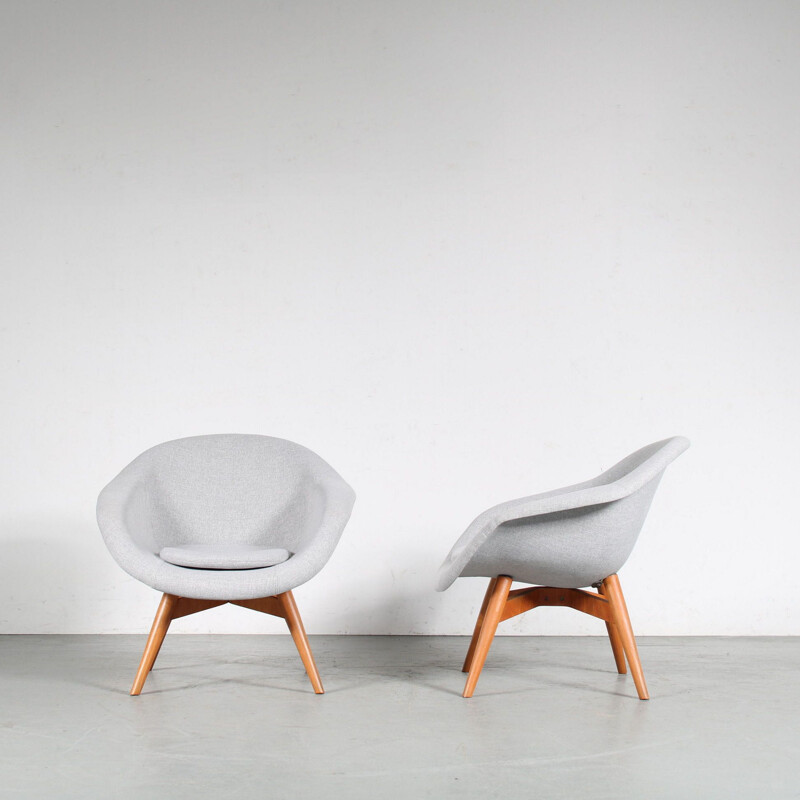 Pair of vintage armchairs by Frantisek Jirak, Czechoslovakia 1950