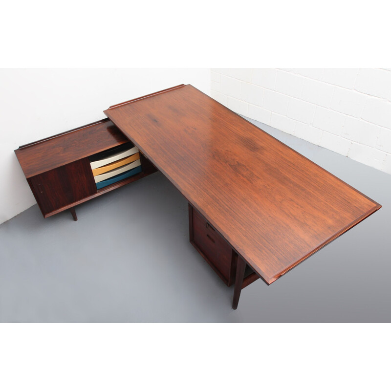 Vintage desk with rosewood cabinet by Arne Vodder for Sibast, Denmark 1960