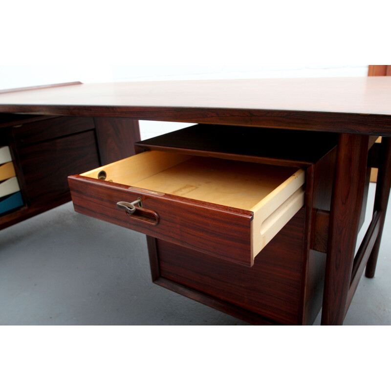 Vintage bureau met palissander kabinet van Arne Vodder voor Sibast, Denemarken 1960