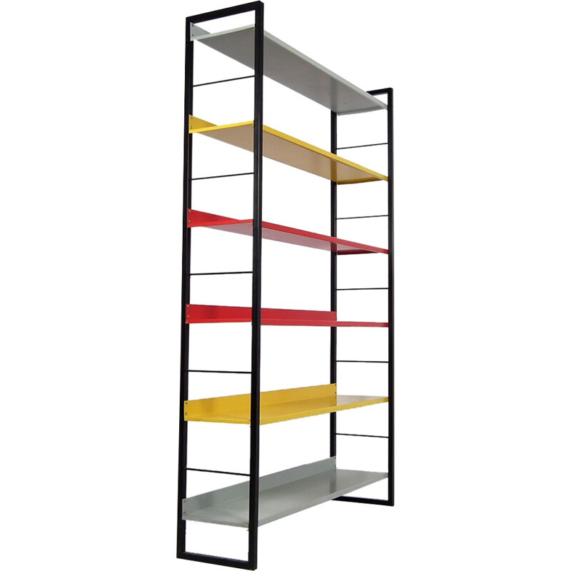 Dutch Tomado shelves in multicolored metal - 1960s 