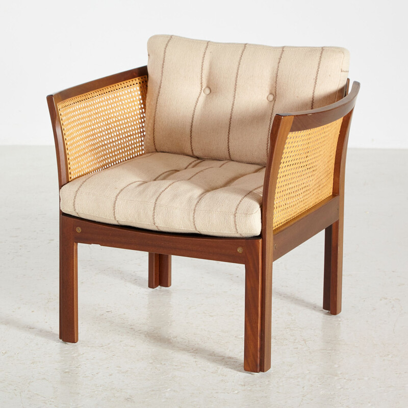 Pair of vintage Plexus mahogany armchairs by Illum Wikkelsø, 1960s