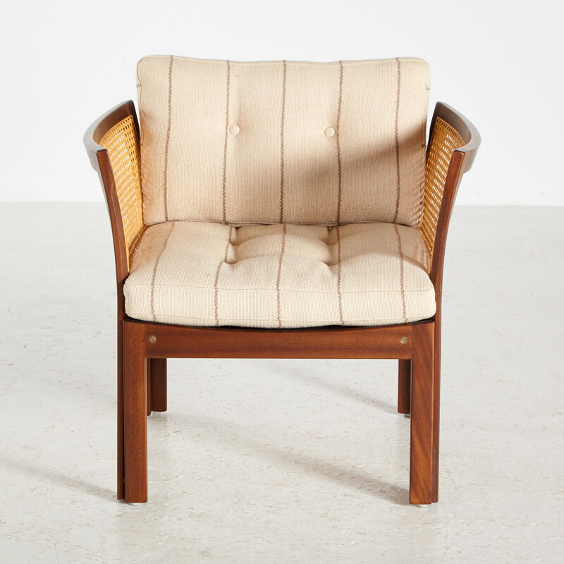 Pair of vintage Plexus mahogany armchairs by Illum Wikkelsø, 1960s