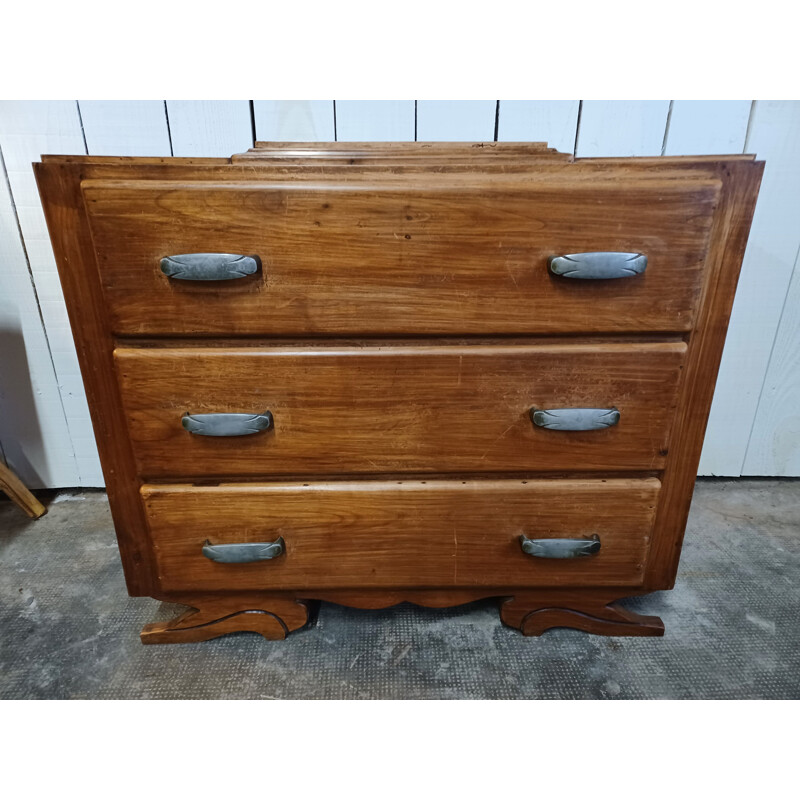 Vintage Art Deco 3-drawer chest of drawers