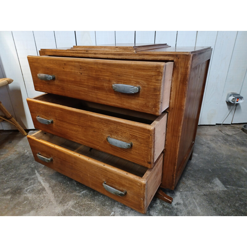 Vintage Art Deco 3-drawer chest of drawers