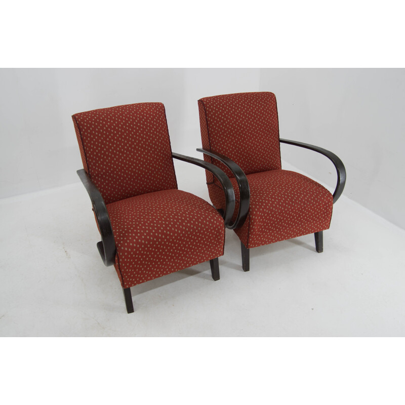 Paire de fauteuils vintage de Jindrich Halabala, 1940