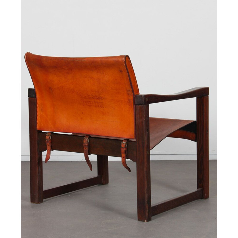 Vintage Diana leather armchair by Karin Mobring for Ikea, 1970