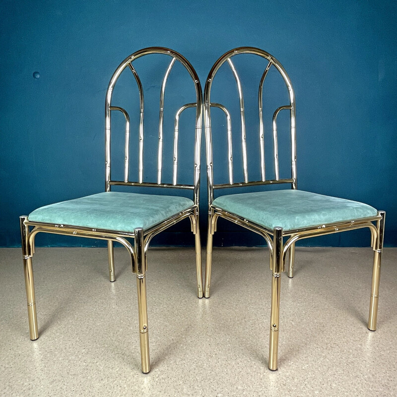 Vintage brass dining set, France 1970