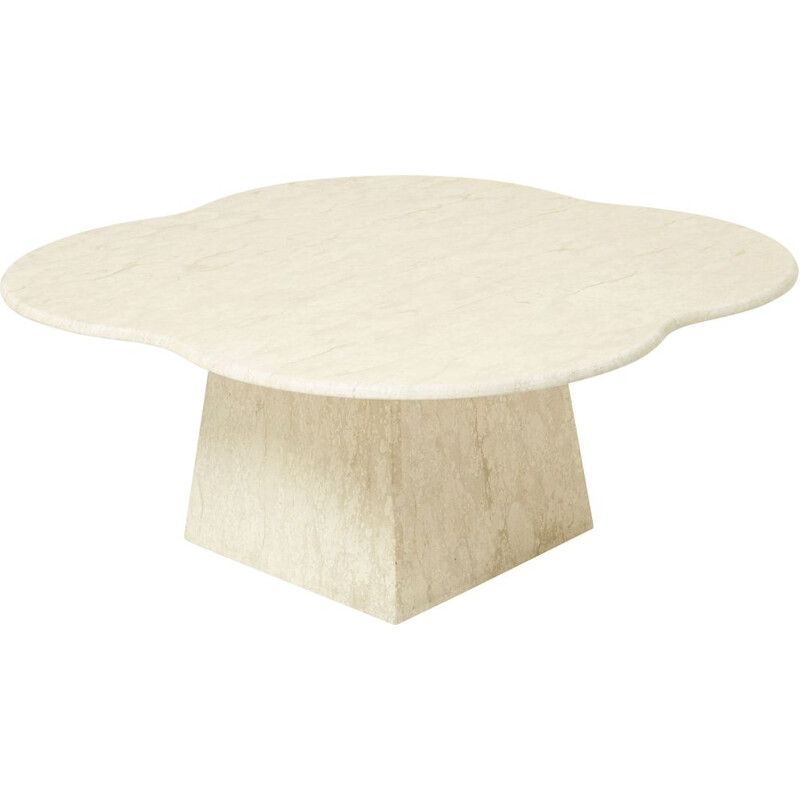 Vintage Italian travertine coffee table, 1970