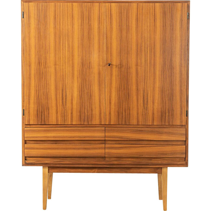 Armoire vintage en noyer à deux portes, Allemagne 1960