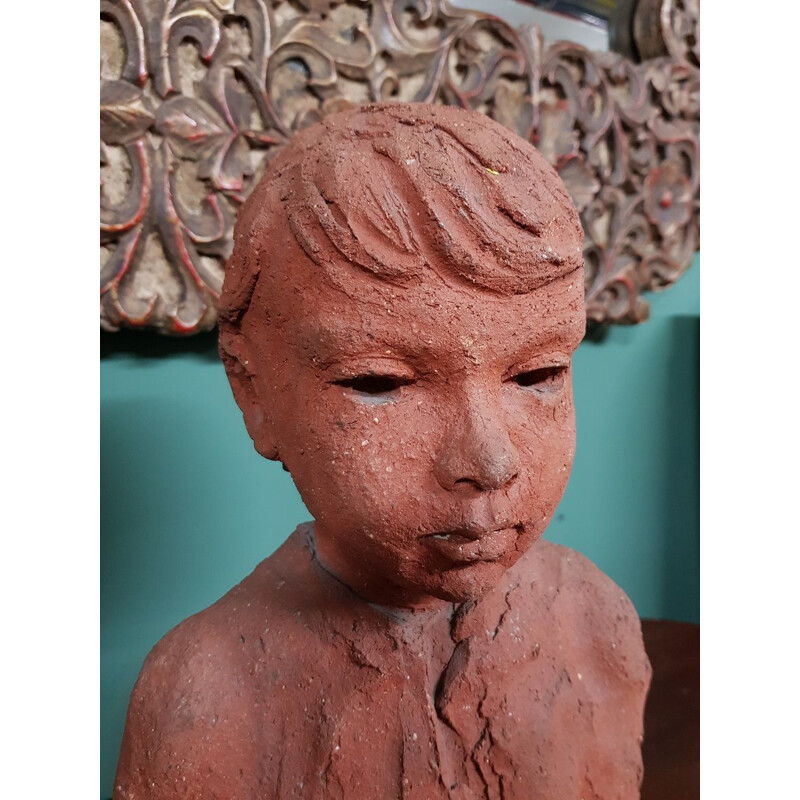 Busto in terracotta d'epoca, 1942