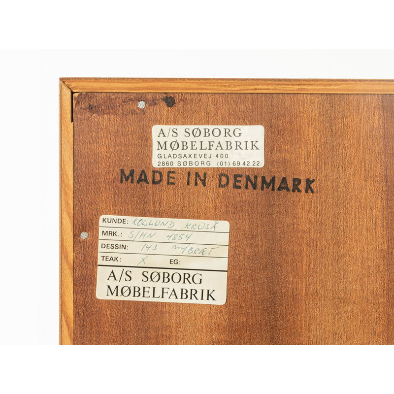 Secrétaire vintage en teck de Børge Mogensen pour Søborg Møbler, Danemark 1960
