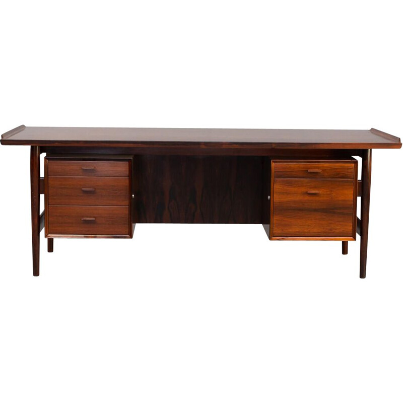 Vintage rosewood executive desk by Arne Vodder for Sibast, 1960s