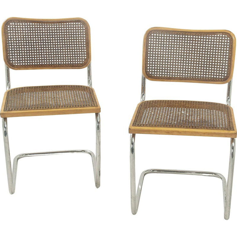Paar vintage Cesca stoelen van Marcel Breuer