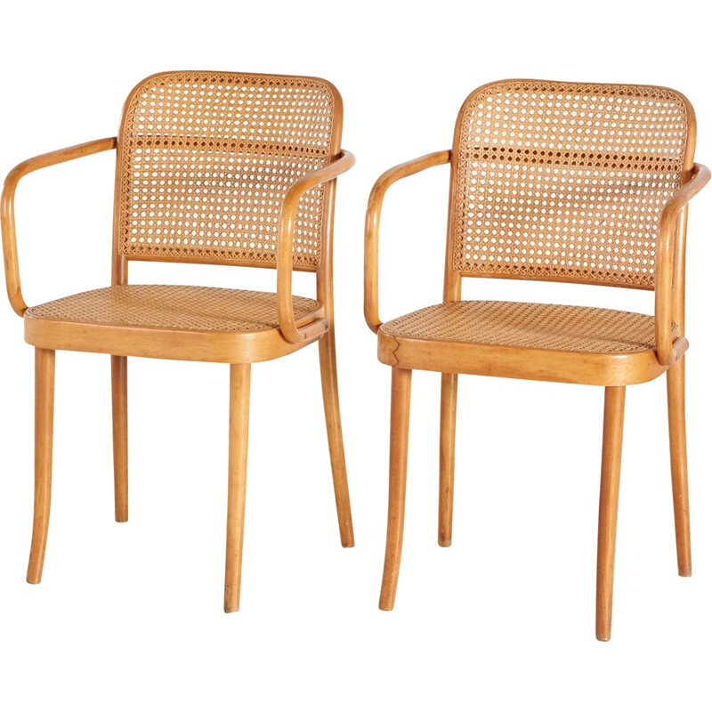 Paire de fauteuils Thonet vintage légers et lisses