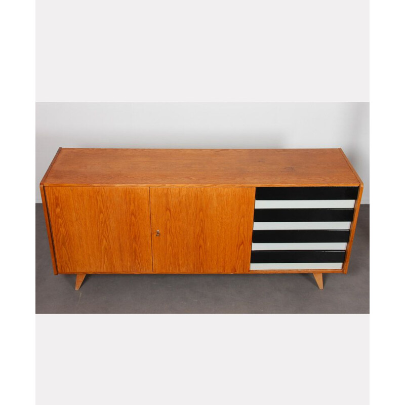 Vintage oakwood sideboard model U-460 by Jiri Jiroutek for Interier Praha, 1960