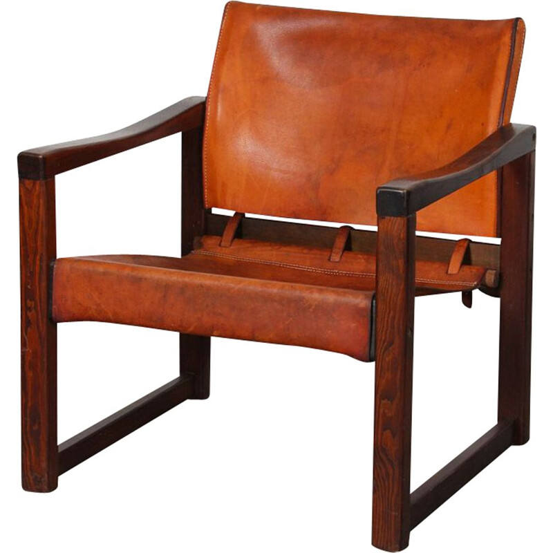 Fauteuil vintage Diana en cuir par Karin Mobring pour Ikea, 1970