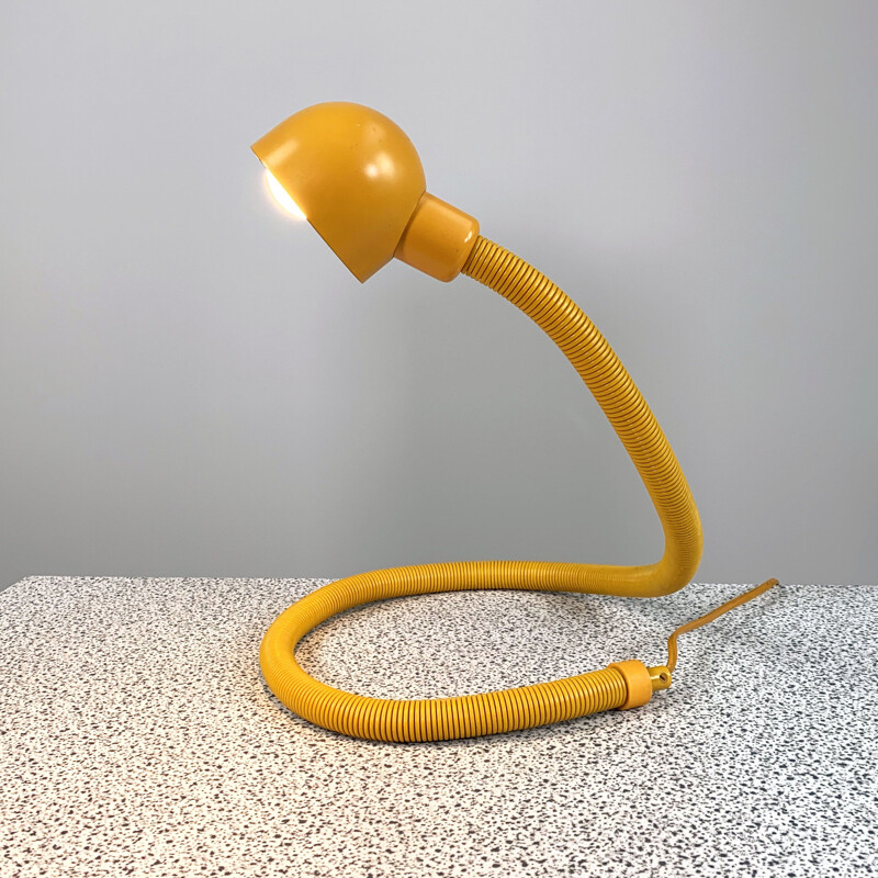 Vintage yellow Heby table lamp by Isao Hose for Valenti, 1970s