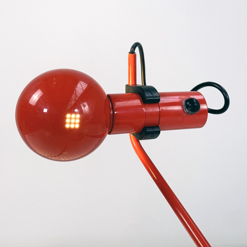 Vintage red desk lamp by Raul Barbieri & Giorgio Marianelli for Tronconi, 1980s