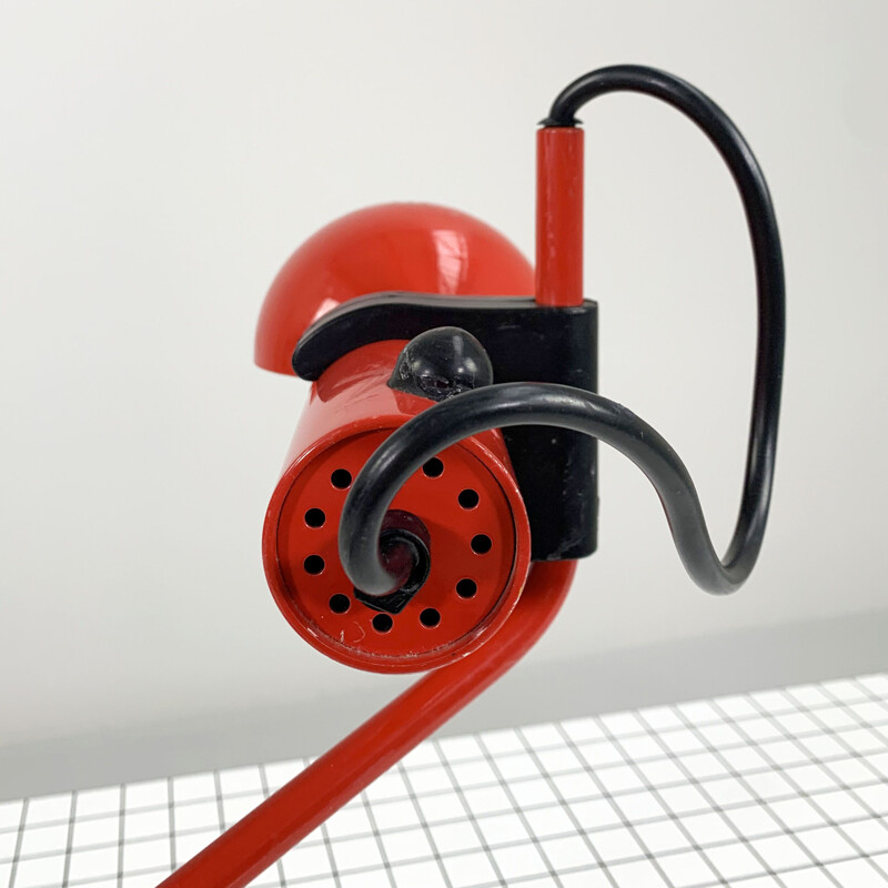 Vintage red desk lamp by Raul Barbieri & Giorgio Marianelli for Tronconi, 1980s