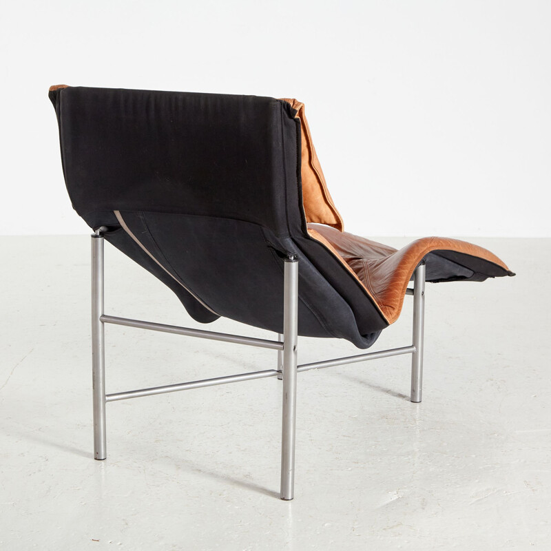 Vintage Skye leather lounge chair by Tord Björklund for Ikea, 1980s