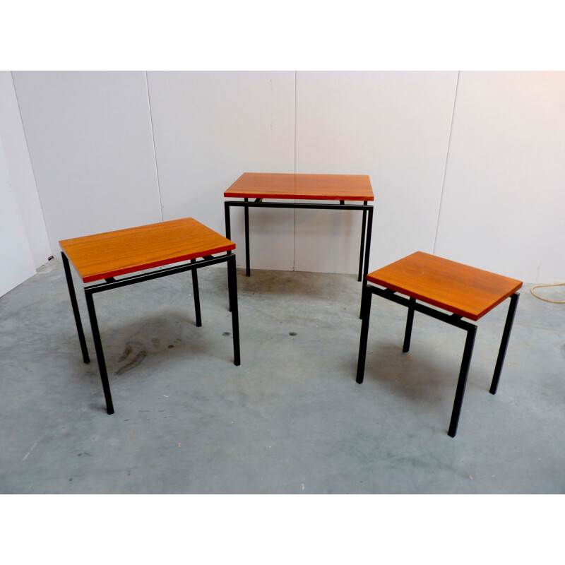 Vintage nesting tables by Cees Braakman for Pastoe, 1960s