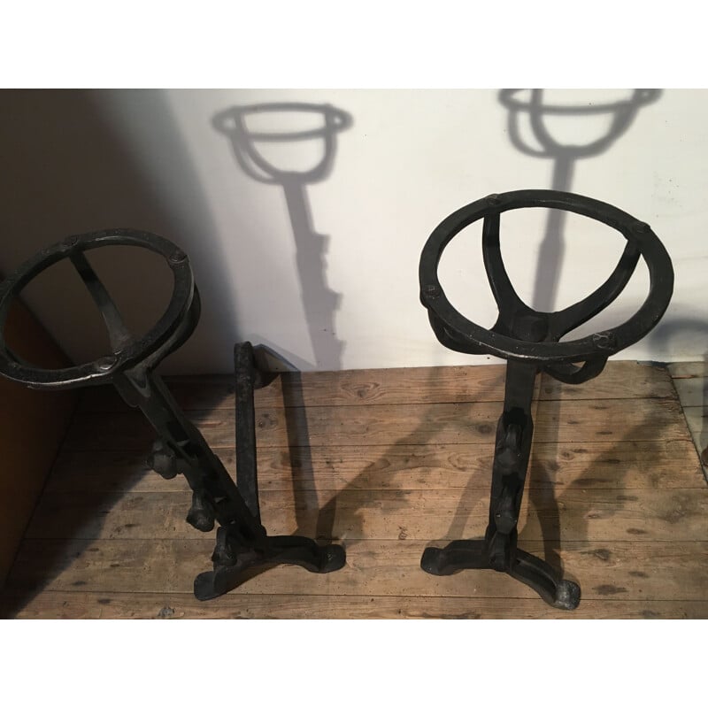 Pair of vintage wrought iron prams