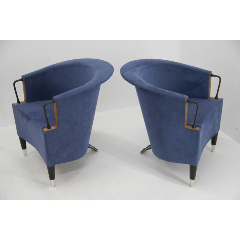 Paar vintage fauteuils van Paolo Piva voor B en B, Italië 1980