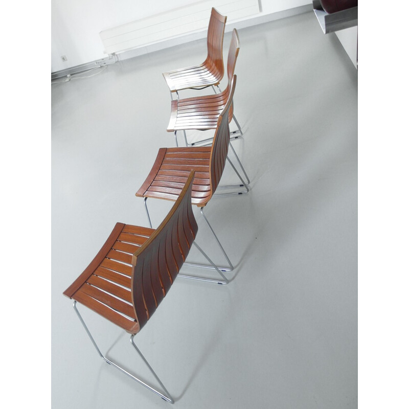 Set of 4 Tynes chair in plywood, Kjell RICHARDSEN - 1958