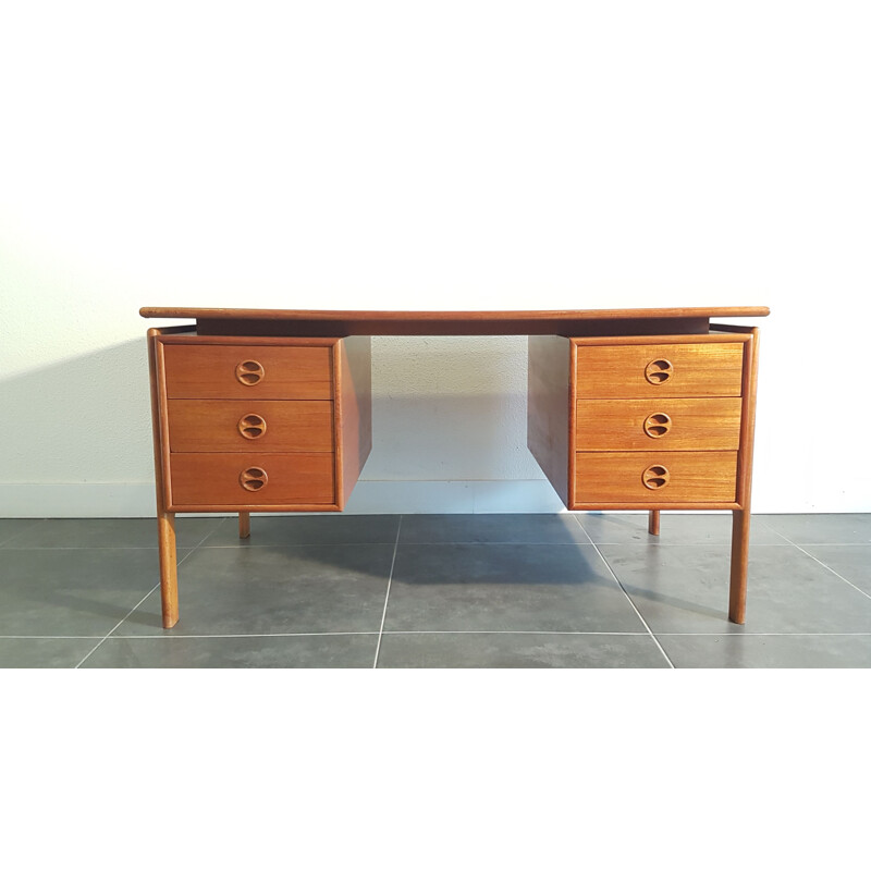 Vintage Danish teak desk by Arne Vodder for Gv Møbler, 1960