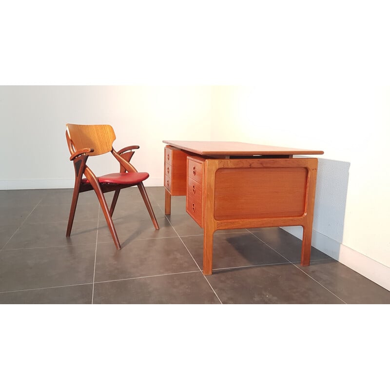 Bureau danois vintage en teck par Arne Vodder pour Gv Møbler, 1960