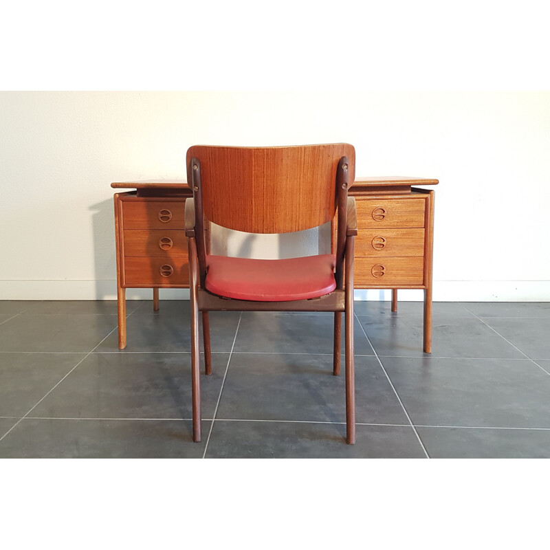 Vintage Danish teak desk by Arne Vodder for Gv Møbler, 1960