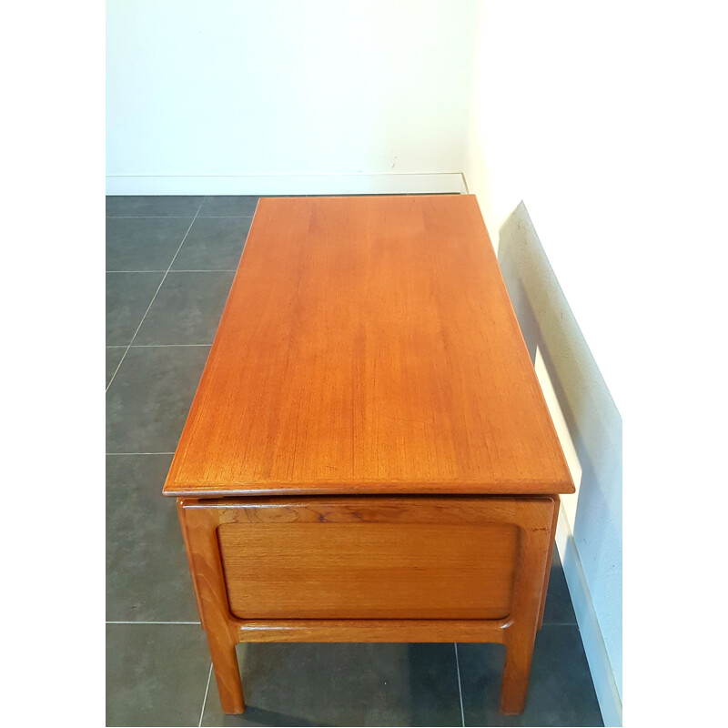 Vintage Deens teakhouten bureau van Arne Vodder voor Gv Møbler, 1960