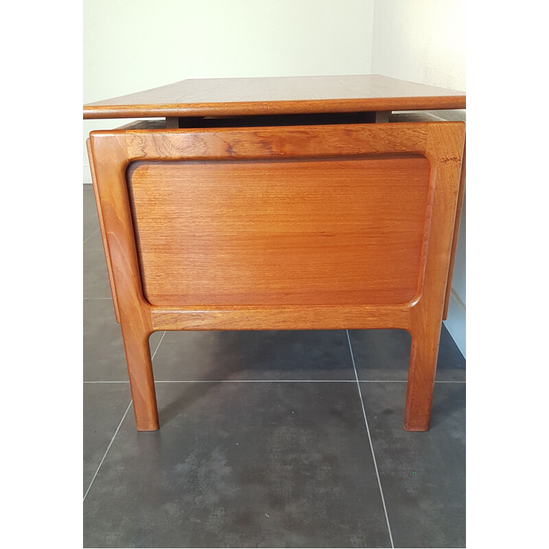 Vintage Deens teakhouten bureau van Arne Vodder voor Gv Møbler, 1960