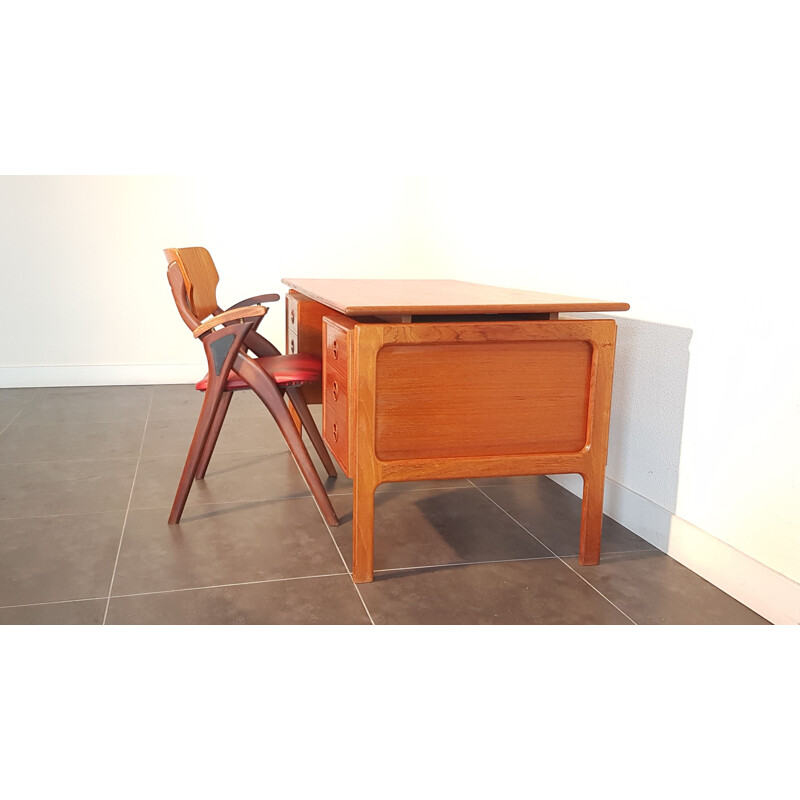 Vintage Danish teak desk by Arne Vodder for Gv Møbler, 1960