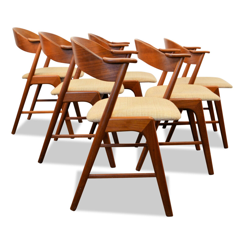 Set of 4 Danish S. K. Møbler dining chairs in teak, Kai KRISTIANSEN - 1960s