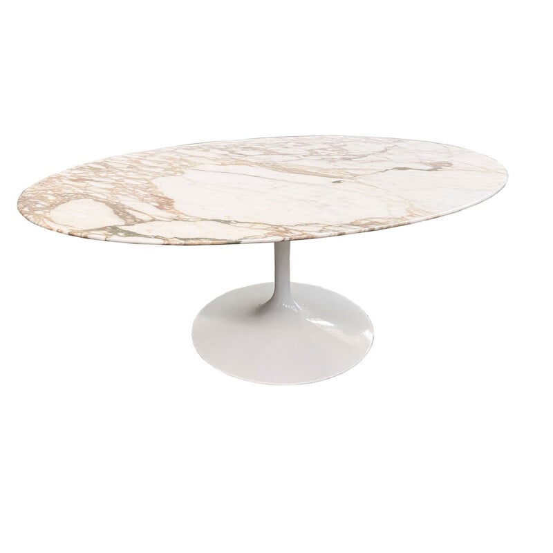 Table basse vintage Knoll 107cm en marbre par Eero Saarinen