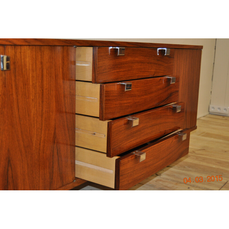 Sideboard in rosewood, Alain RICHARD - 1950s