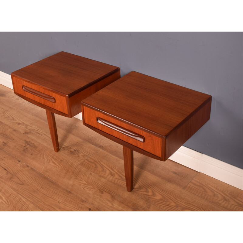 Pair of vintage teak night stands by Viktor Wilkins for G Plan Fresco, 1960s