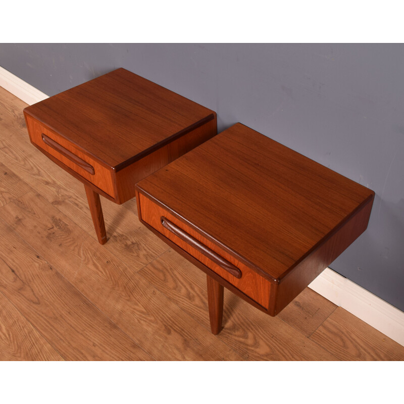 Pair of vintage teak night stands by Viktor Wilkins for G Plan Fresco, 1960s