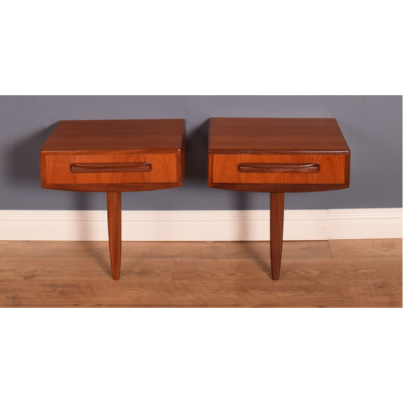 Pair of vintage teak night stands by Viktor Wilkins for G Plan Fresco, 1960s