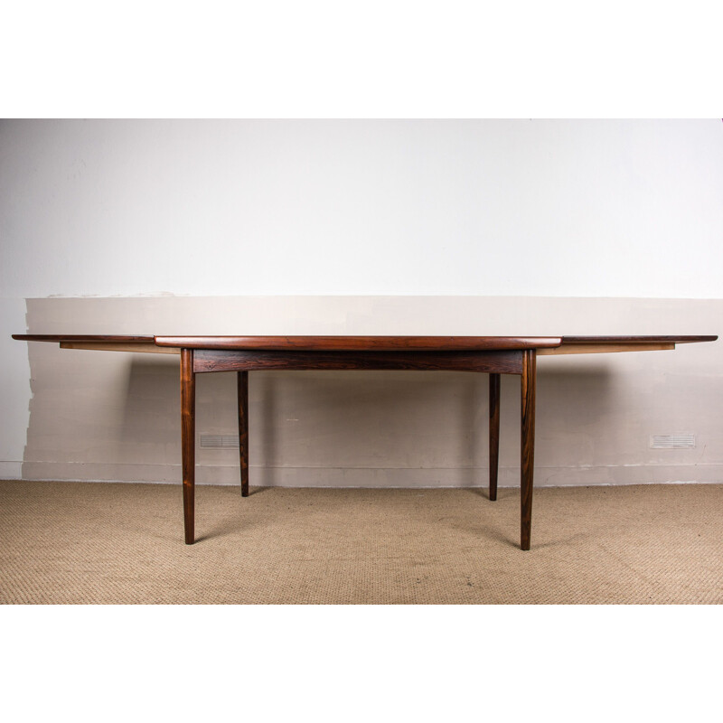 Vintage Danish rosewood extendible table by Dyrlund, 1960