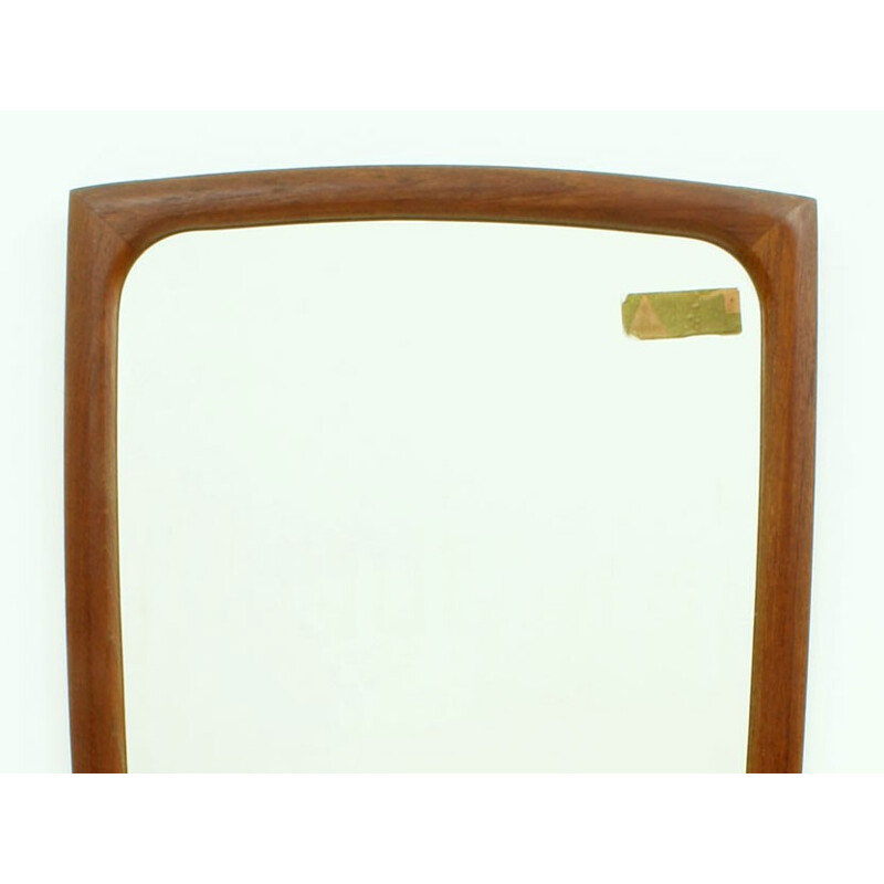 Solid German teak mirror - 1960s