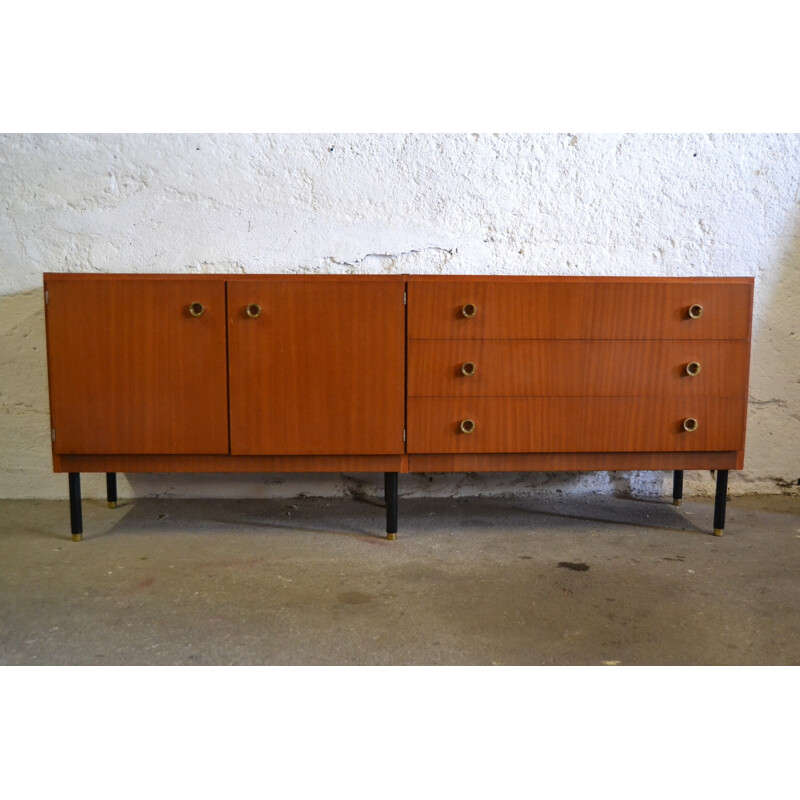 Sideboard in wood, Marcel GASCOIN - 1950s