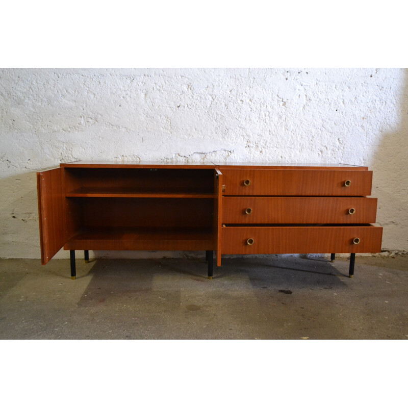 Sideboard in wood, Marcel GASCOIN - 1950s