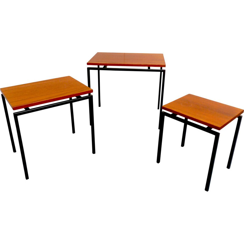 Vintage nesting tables by Cees Braakman for Pastoe, 1960s