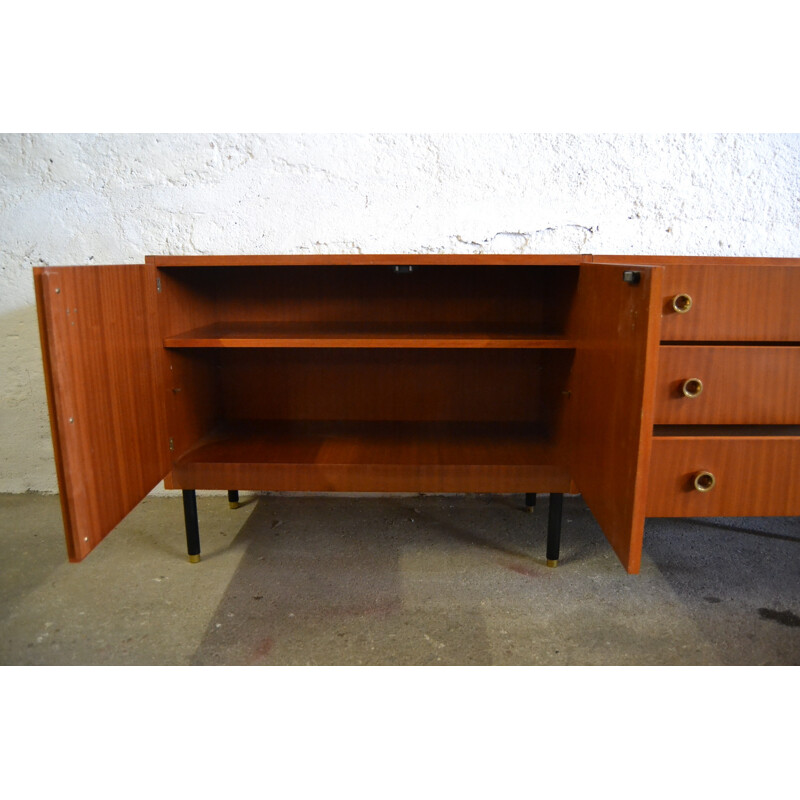 Sideboard in wood, Marcel GASCOIN - 1950s